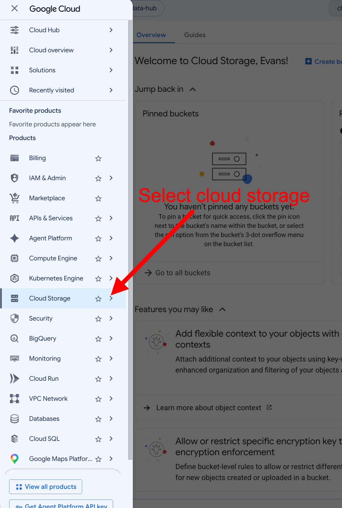 Select Cloud Storage