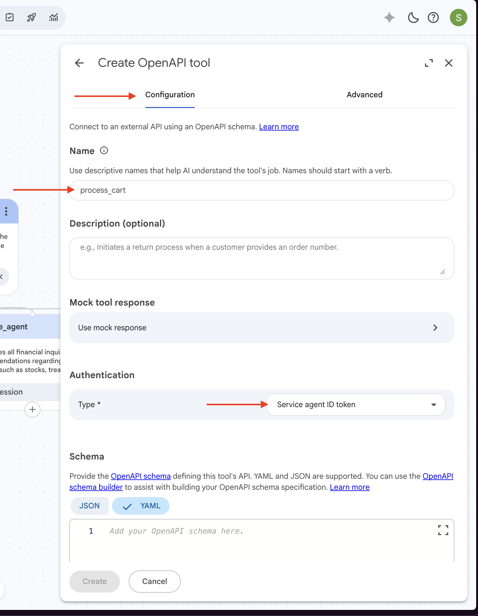 Add process_cart tool name