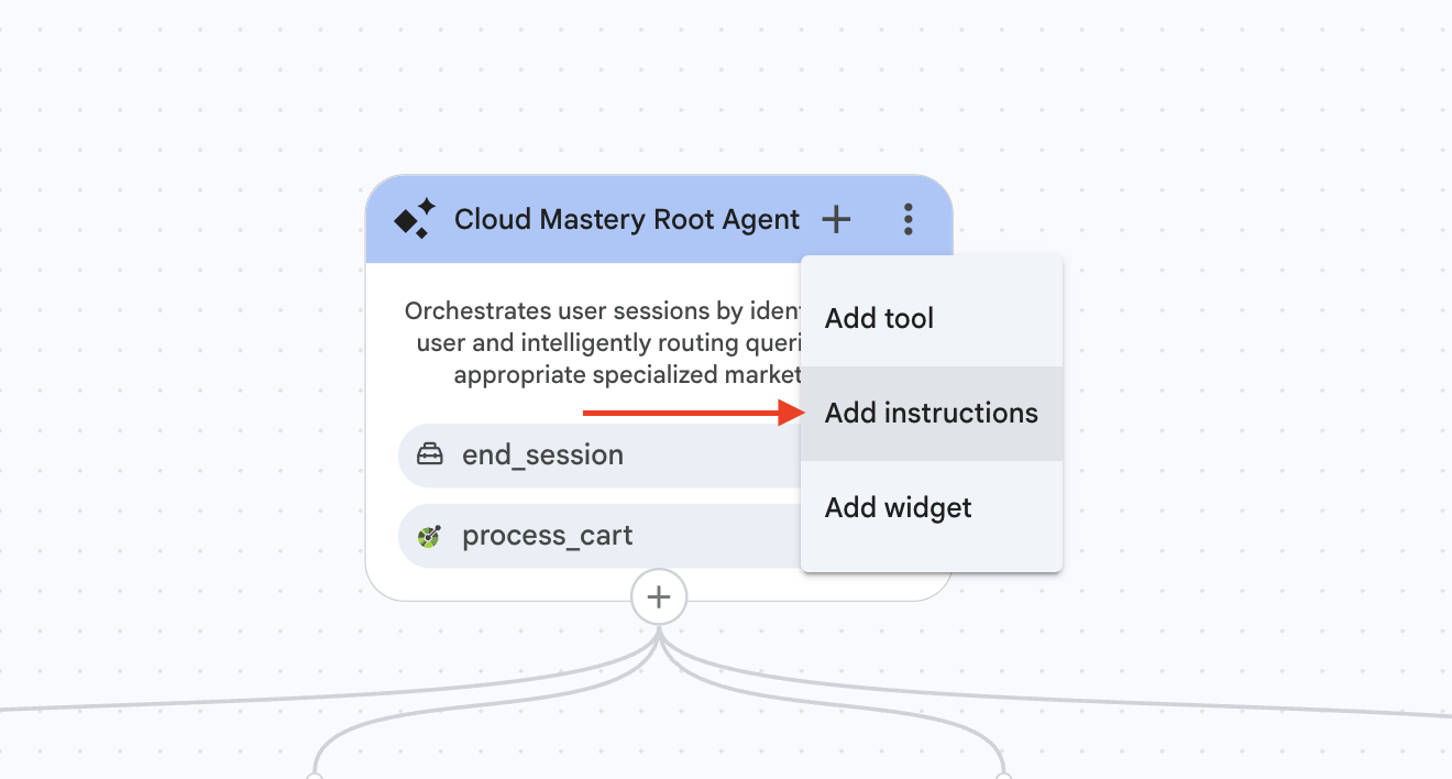 Add instructions to root agent
