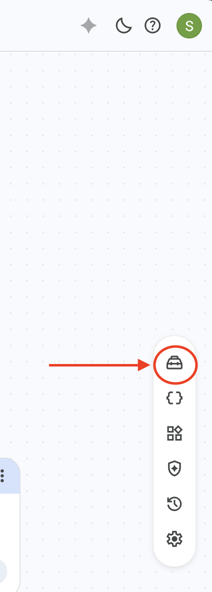 Click the tools button