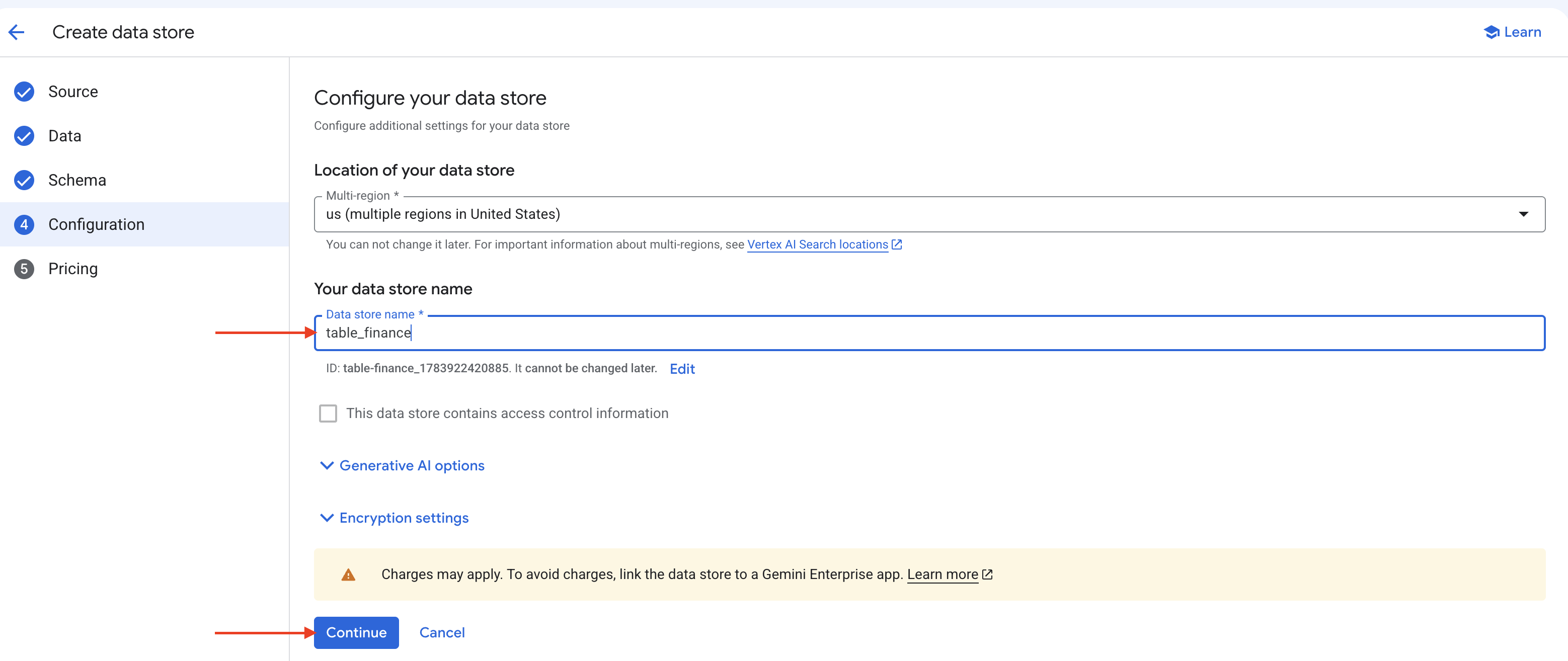 Verify datastore configuration