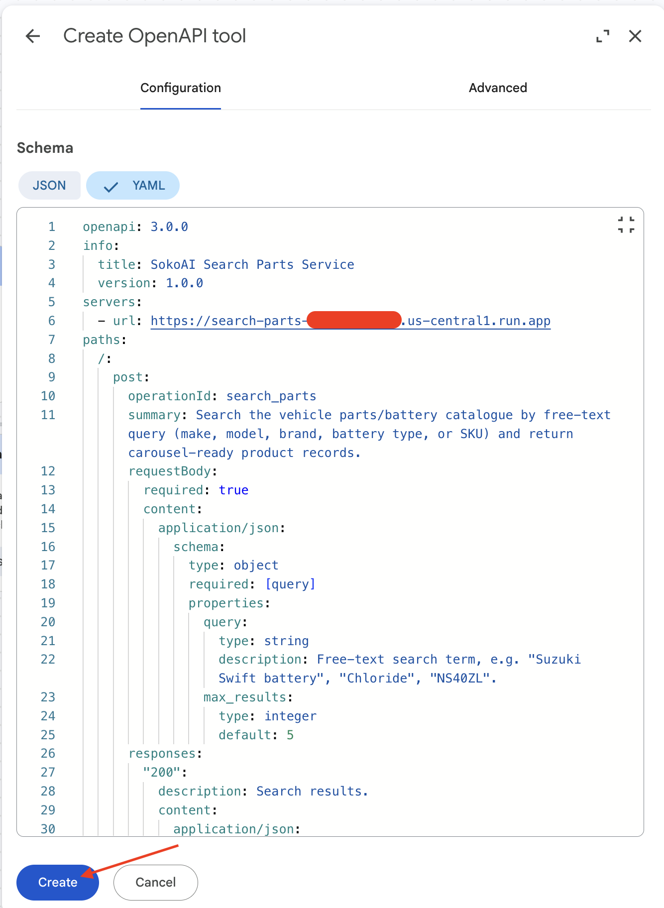 search_parts tool final configuration