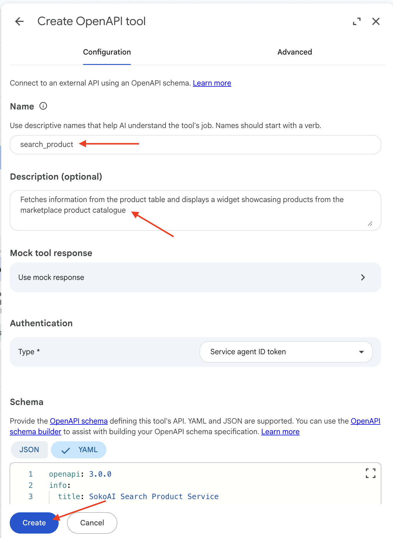 search_products tool final configuration